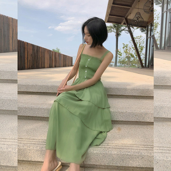 Rochie casual de dama cu bretele subtiri