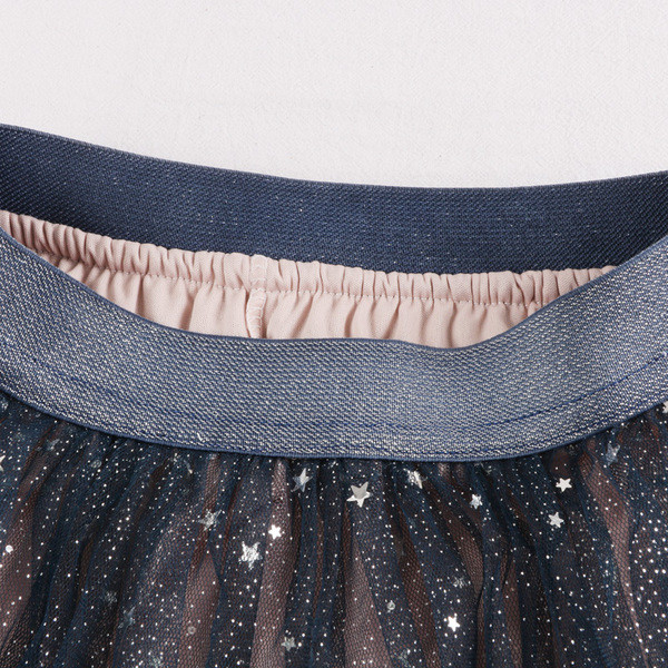 Fusta de dama actuala cu tul in trei culori