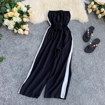 Salopeta dama fara bretele cu bordura in doua culori