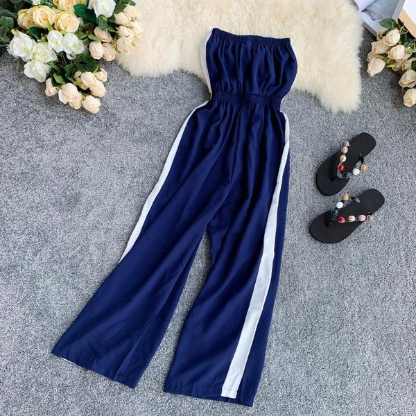 Salopeta dama fara bretele cu bordura in doua culori