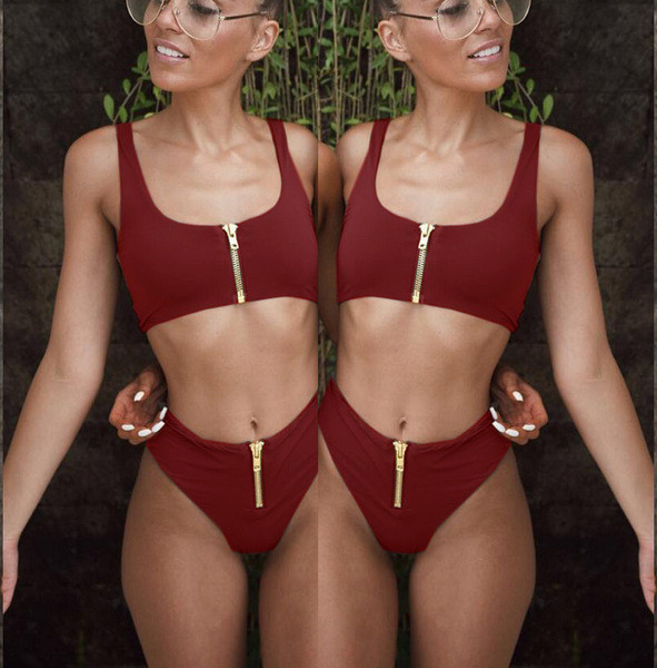 Γυναικείο κομψό μαγιό με φερμουάρ