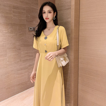 Rochie casual de dama cu maneci scurte in mai multe culori