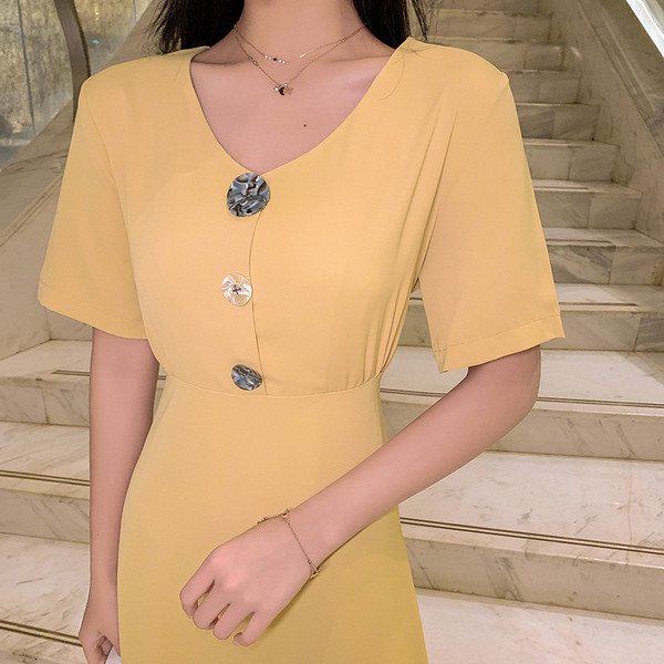 Rochie casual de dama cu maneci scurte in mai multe culori