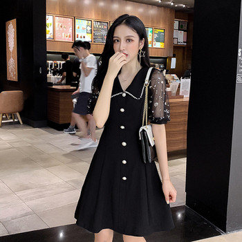 Rochie de dama moderna de culoare neagra - model croiat