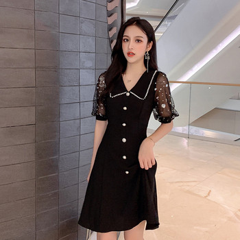 Rochie de dama moderna de culoare neagra - model croiat