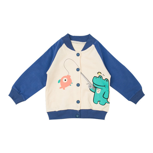 Hanorac pentru copii model nou pentru baieti cu nasturi si aplicatie