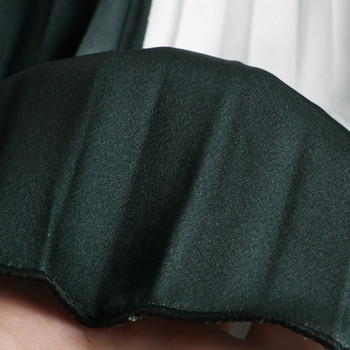 Fusta de dama plisata in trei culori cu talie inalta