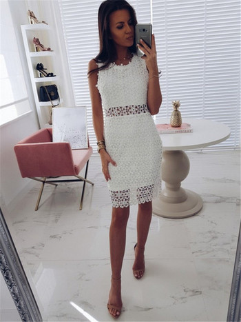 Rochie de dama din dantela alb