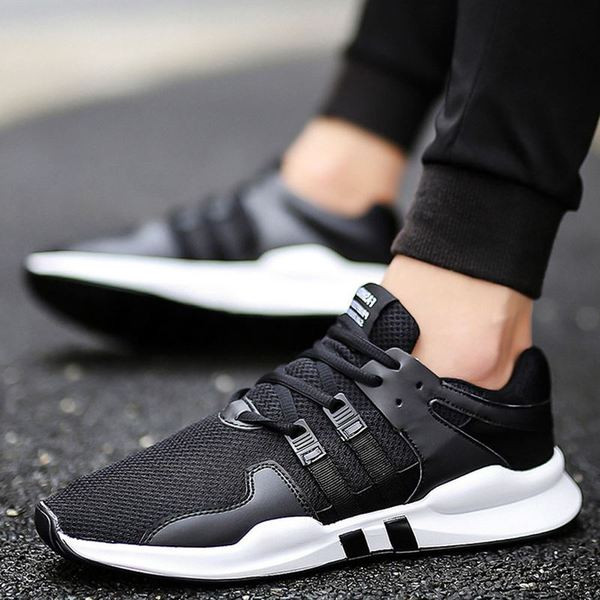NOI adidași bărbați cu șireturi în două modele în alb și negru