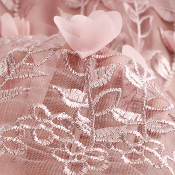 Fusta de dama actuala in patru culori cu tul si broderie