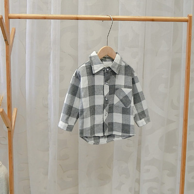 Camasa copii in carouri model nou pentru baieti in doua culori