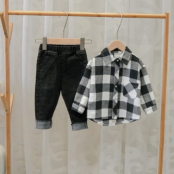 Camasa copii in carouri model nou pentru baieti in doua culori