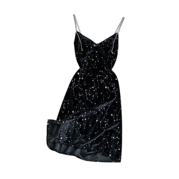 Rochie moderna de dama cu efect stralucitor in negru