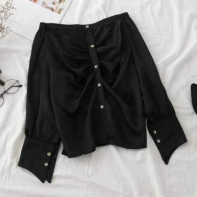 Cămașă elegantă de damă cu mâneci căzute în patru culori