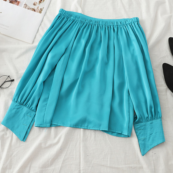 Cămașă elegantă de damă cu mâneci căzute în patru culori