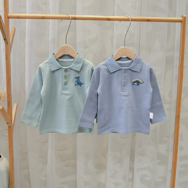 Bluza moderna pentru copii cu nasturi si broderie - mai multe culori