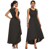 Rochie eleganta de dama cu decolteu O in negru