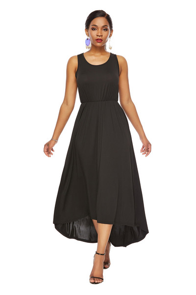 Rochie eleganta de dama cu decolteu O in negru