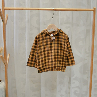 Bluza moderna pentru copii in carouri pentru baieti in doua culori