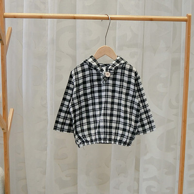 Bluza moderna pentru copii in carouri pentru baieti in doua culori