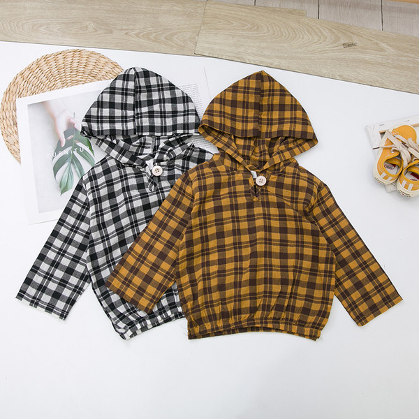 Bluza moderna pentru copii in carouri pentru baieti in doua culori