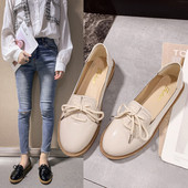 Pantofi casual dama cu sireturi din imitatie de piele in doua culori