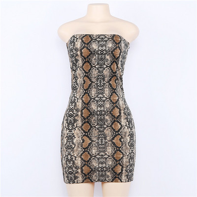 Rochie de dama model subtire cu model sarpe