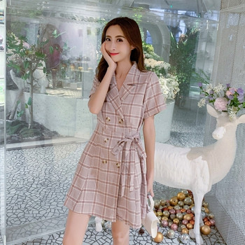 Rochie casual dama - model croiat in doua culori