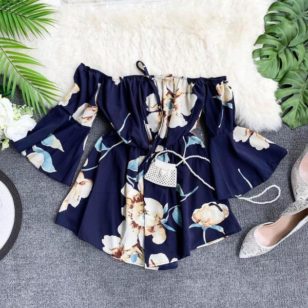 Salopeta dama cu model floral in mai multe culori