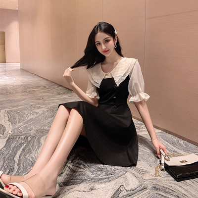 Fusta de dama moderna - model croiat in negru