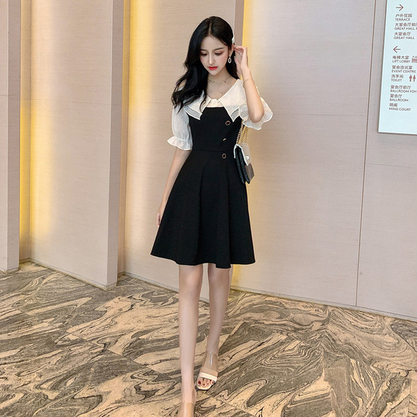 Fusta de dama moderna - model croiat in negru