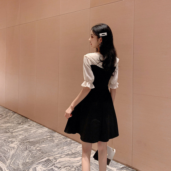 Fusta de dama moderna - model croiat in negru