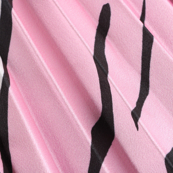 Fusta de dama plisata in doua culori cu talie inalta