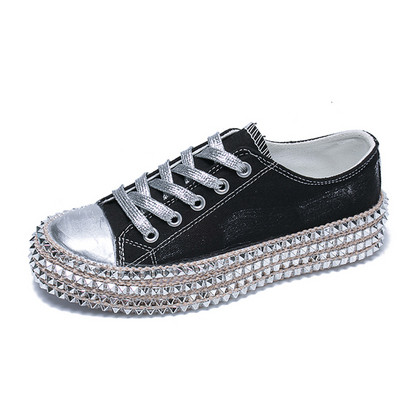 Adidași moderni de damă cu șireturi în două culori