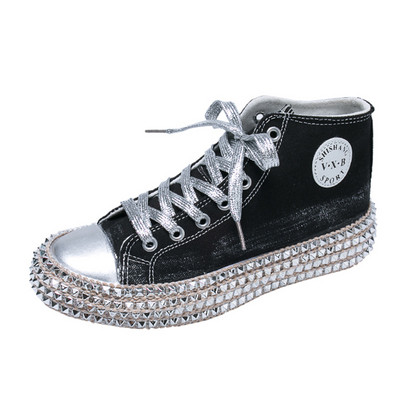 Adidași moderni de damă cu șireturi în două culori