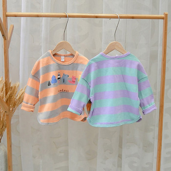 Раирана детска блуза за момчета в два цвята 