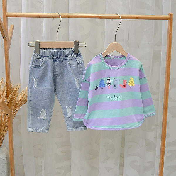 Bluza pentru copii cu dungi pentru baieti in doua culori