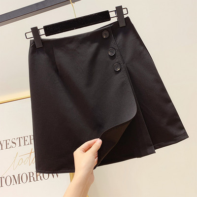 Fusta de dama cu nasturi in mai multe culori