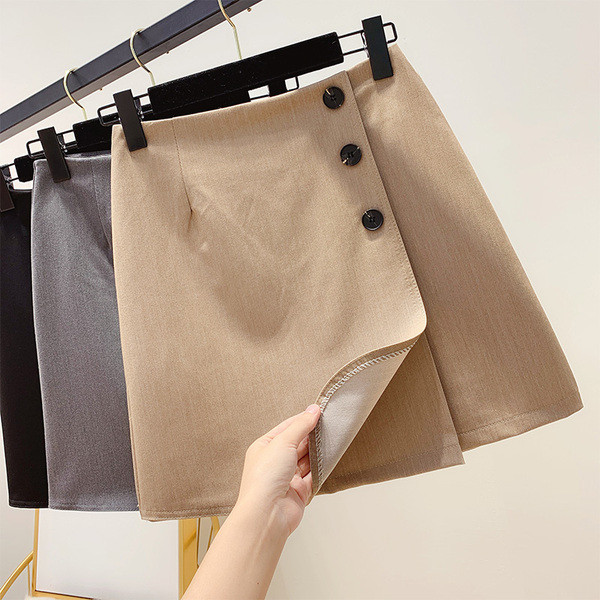 Fusta de dama cu nasturi in mai multe culori