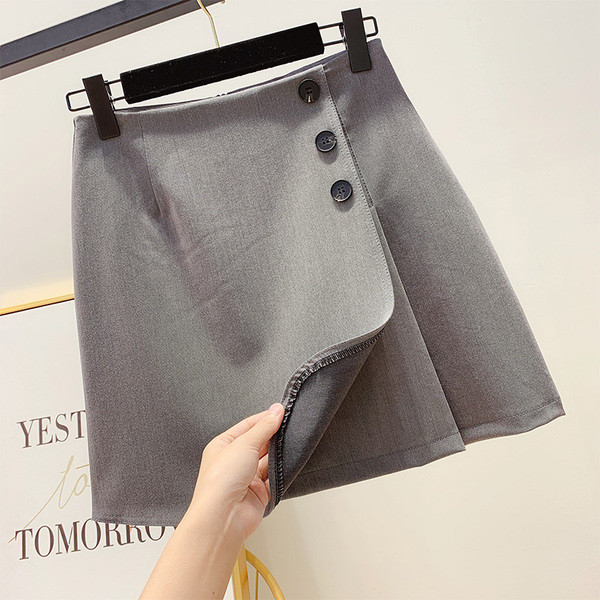 Fusta de dama cu nasturi in mai multe culori