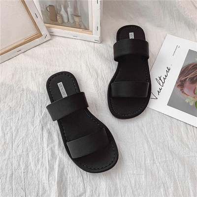 Дамски ежедневни чехли с равна подметка в три цвята