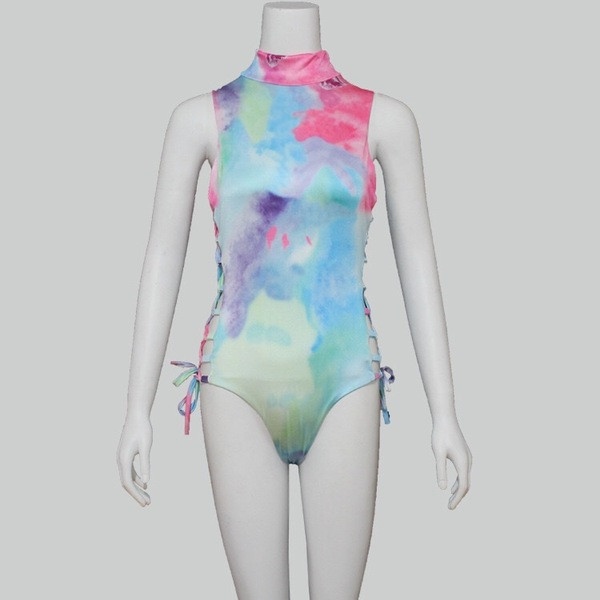 Γυναικείο κομψό μαγιό με φερμουάρ σε διάφορα  χρώματα