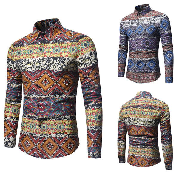 Cămașă elegantă pentru bărbați cu mânecă lungă și guler clasic în două culori