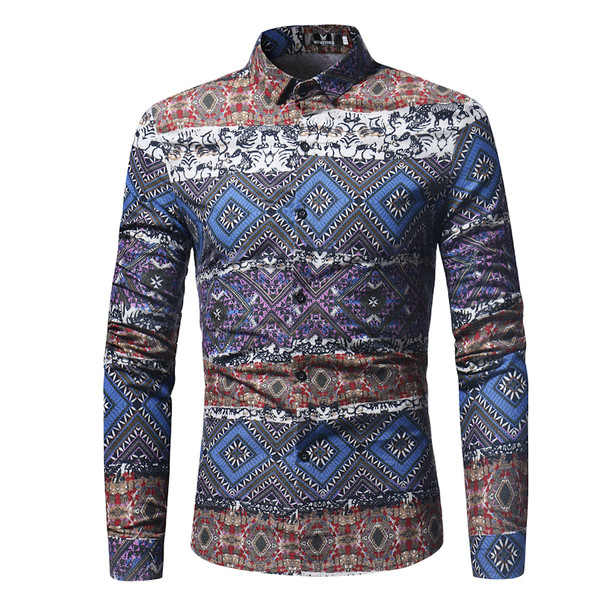 Cămașă elegantă pentru bărbați cu mânecă lungă și guler clasic în două culori