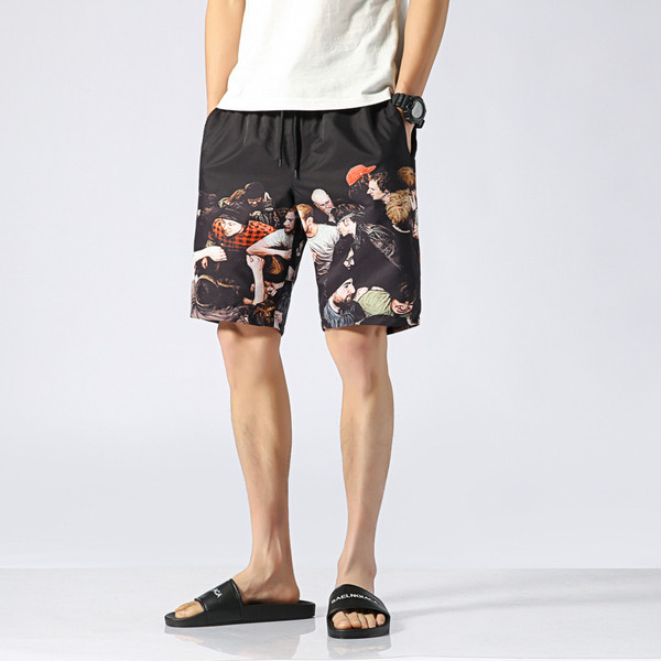 Pantaloni scurți casual cu aplicație în două culori