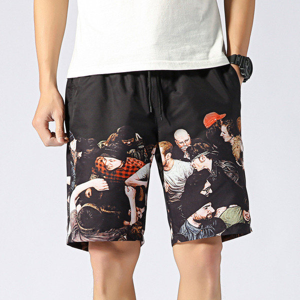 Pantaloni scurți casual cu aplicație în două culori