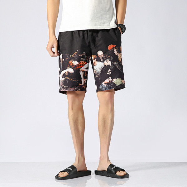 Pantaloni scurți casual cu aplicație în două culori