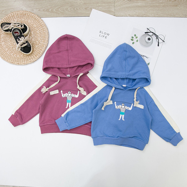 Hanorac modern pentru copii pentru baieti cu gluga in doua culori