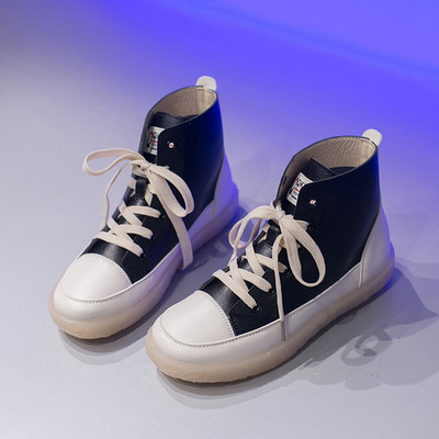 Tenisi moderni de dama din piele ecologica cu sireturi in trei culori