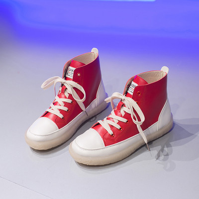 Tenisi moderni de dama din piele ecologica cu sireturi in trei culori